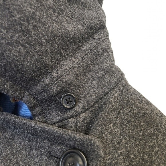 J. Crew Grey Double Breasted Woolblend Peacoat M - Picture 8 of 16